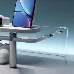 Soporte para monitor acrílico que ahorra espacio y protege el cuello