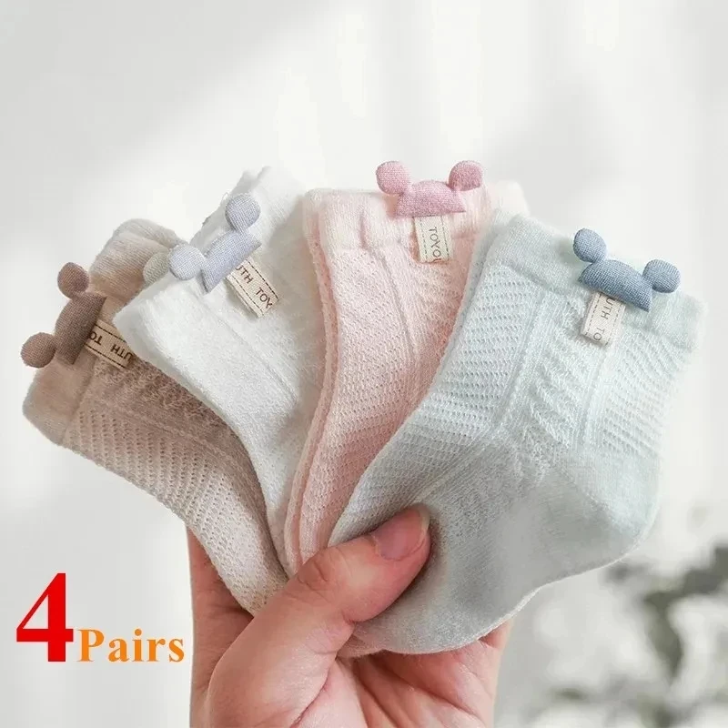 Calcetines verano algodón suave para bebé – Transpirables y ligeros para niña - imagen 2