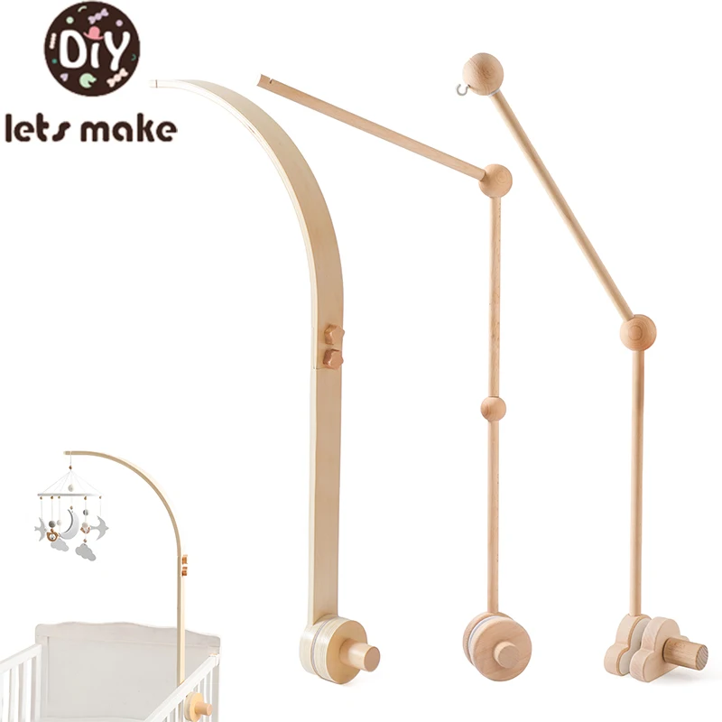Móvil de madera con sonajero para cuna bebé - imagen 2