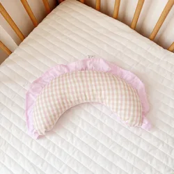 Almohada de algodón nórdico antideslizante con volantes para bebé