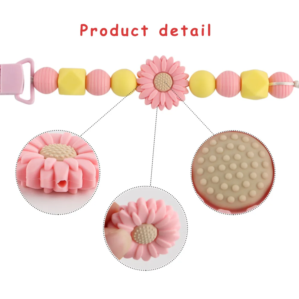 Cuentas focales de silicona con flores para manualidades - imagen 4
