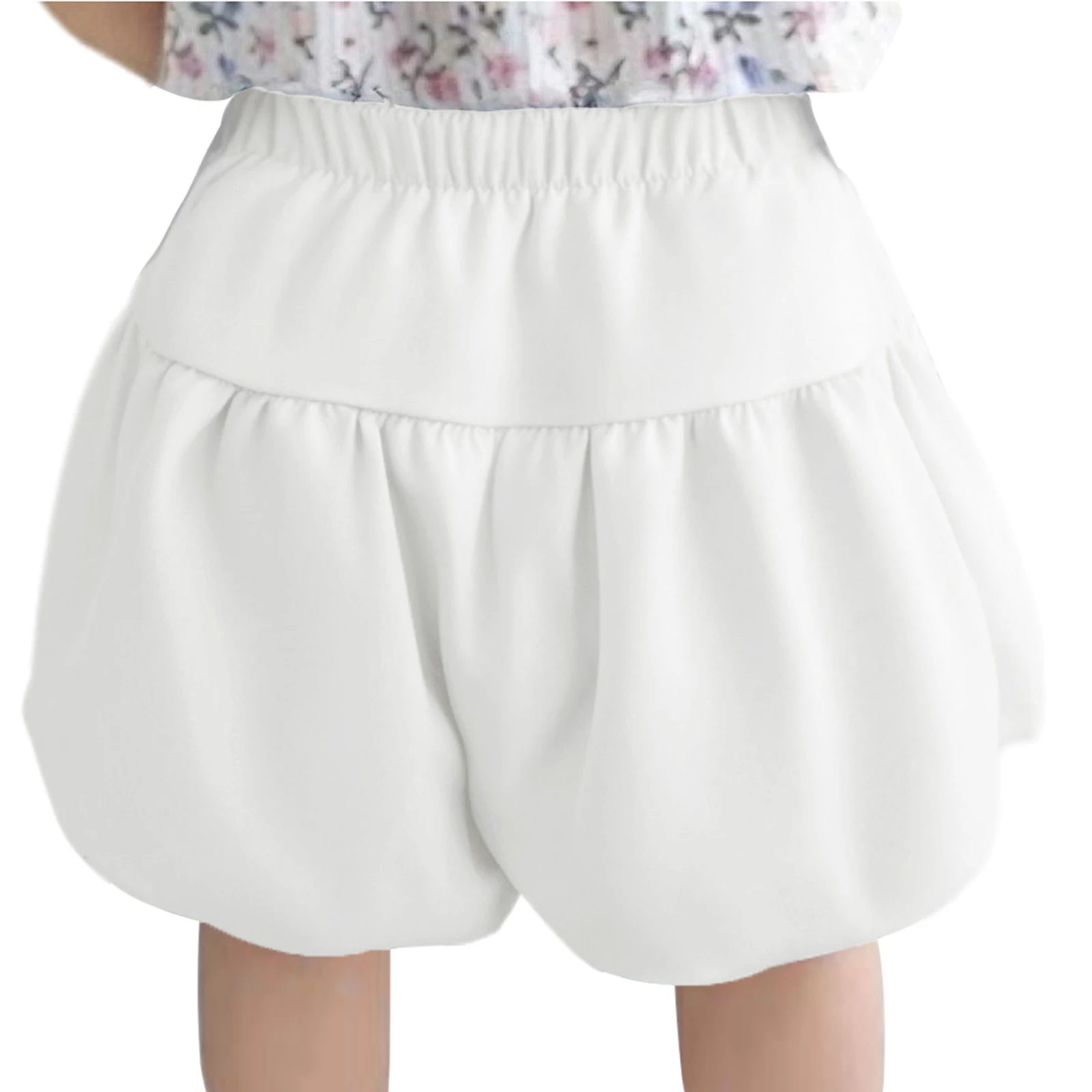 Pantalones cortos bombachos con lazo y cintura elástica para bebé - imagen 2