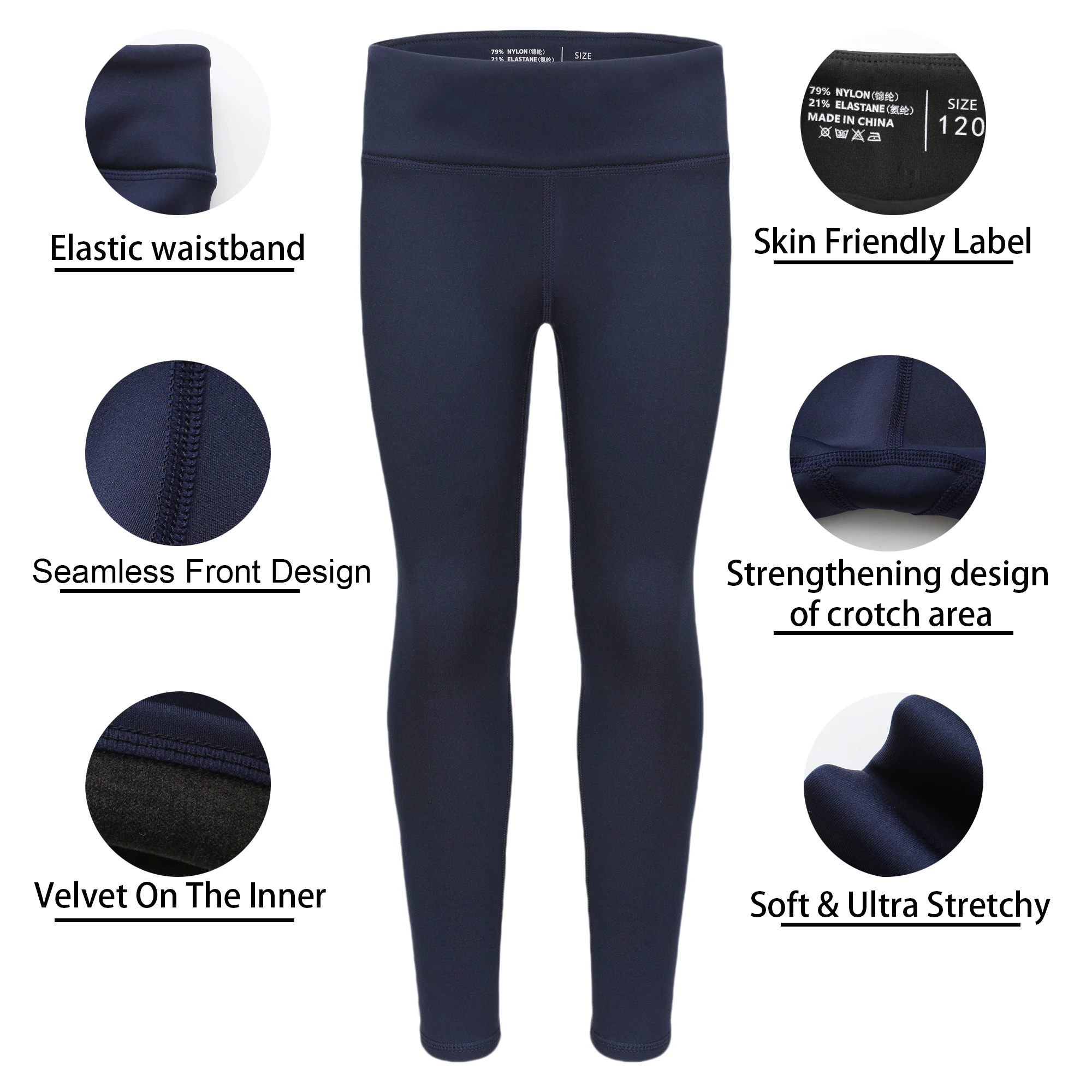 Leggings térmicos forro polar para niña – Cálidos invierno - imagen 4