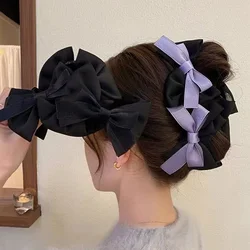Pinza de pelo con lazo estilo francés para niñas tiburón