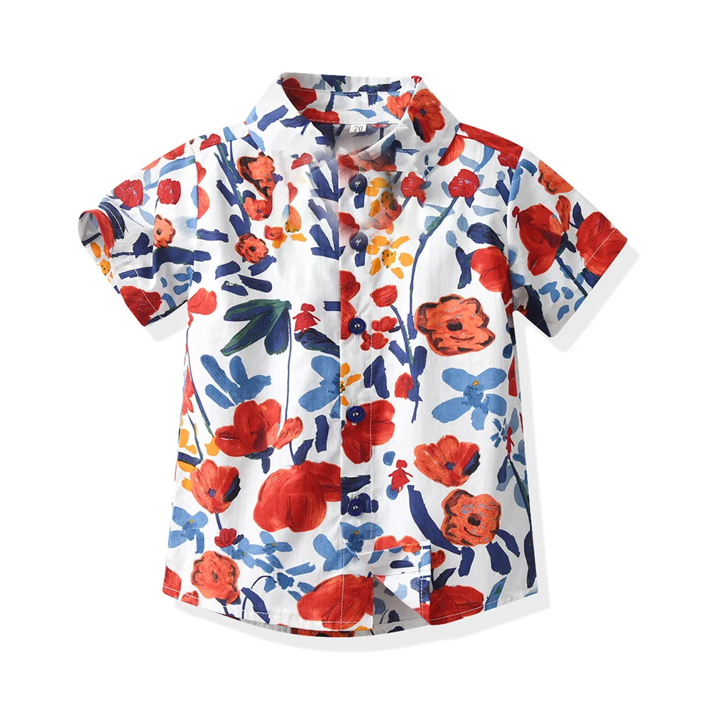 Camisa a juego padre e hijo – Estilo playero floral - imagen 3
