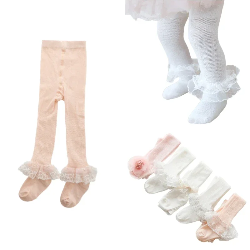 Pantimedias de encaje con lazo para niña – Elegantes y cómodas