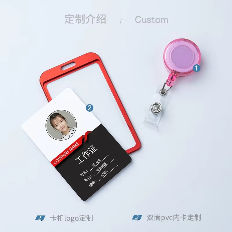 Portatarjetas retráctil con clip – Funda para tarjetas - imagen 4