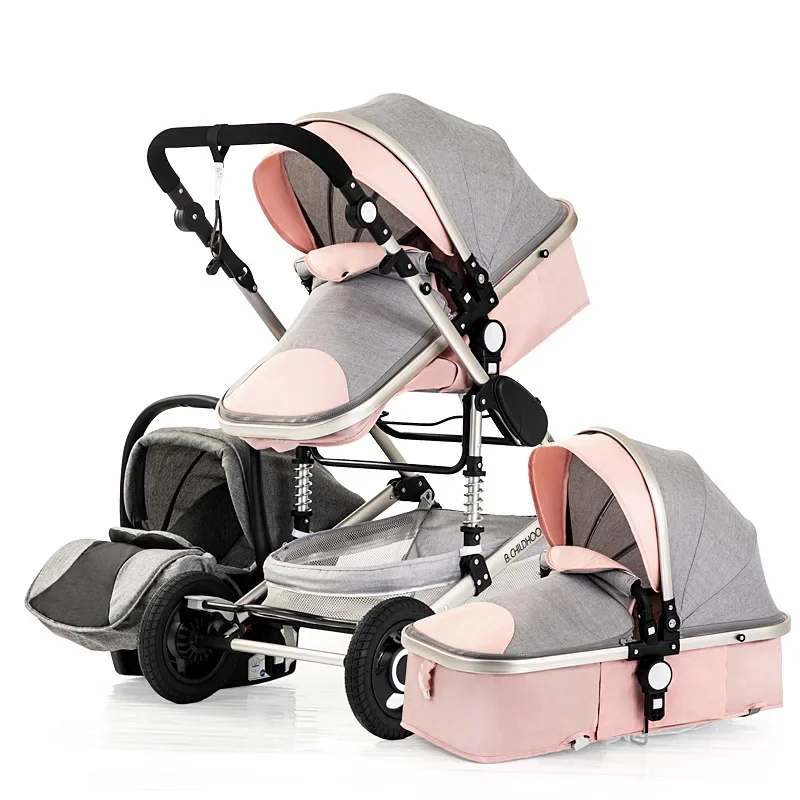 Cochecito 3 en 1 reversible y plegable para bebé - imagen 3