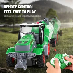 Tractor agrícola RC infantil con remolque y volquete