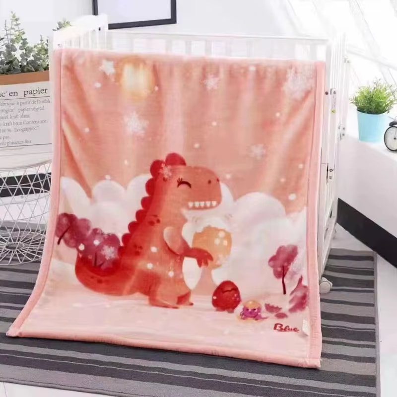 Manta bebé felpa suave doble capa – Cálida siesta invernal con estampados - imagen 4