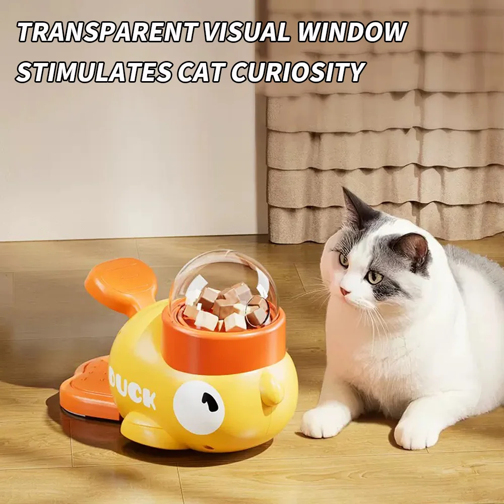 Juguete para gatos autoentrenante con pato amarillo - imagen 4