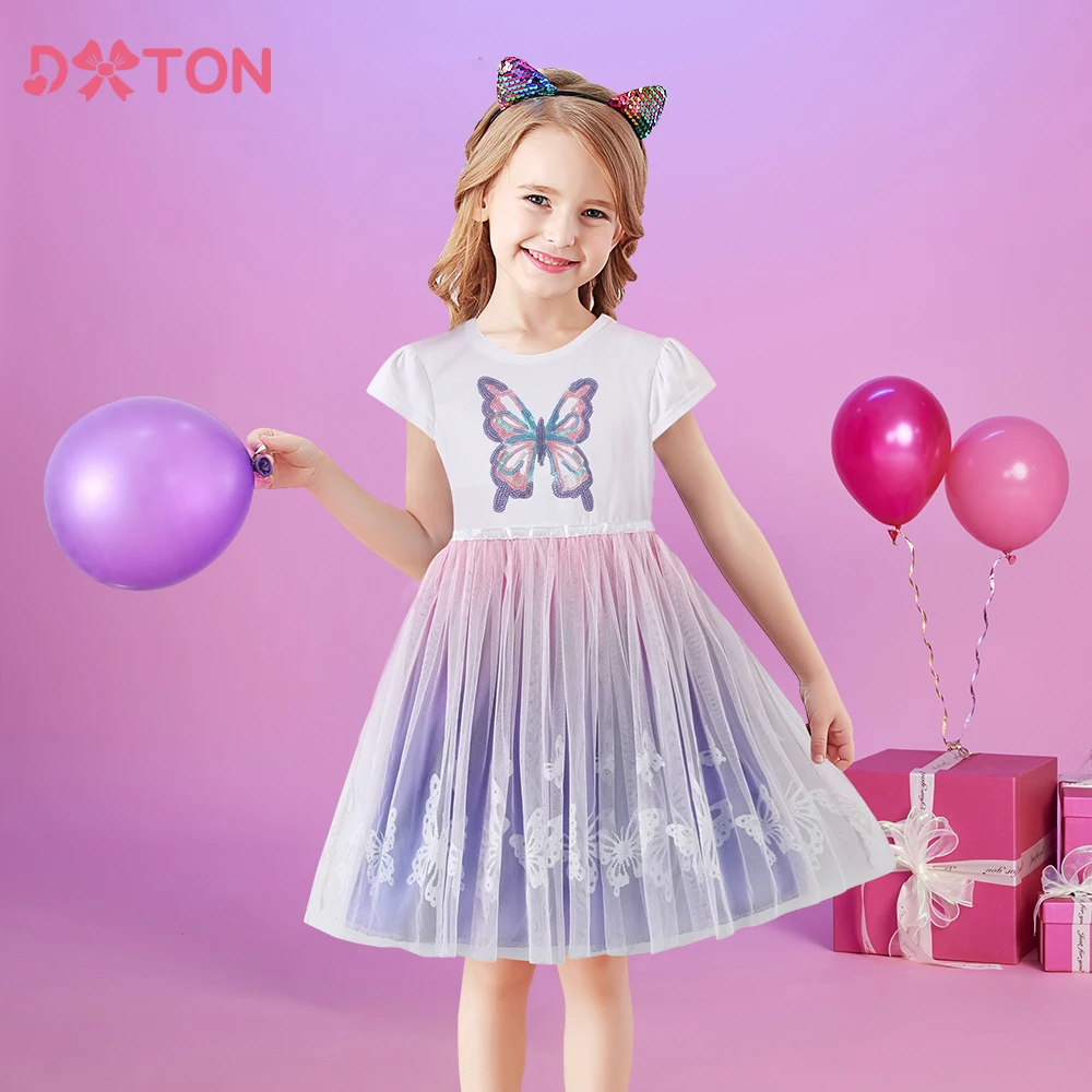 DXTON vestido de verano sin mangas para niña con tutú princesa - imagen 5