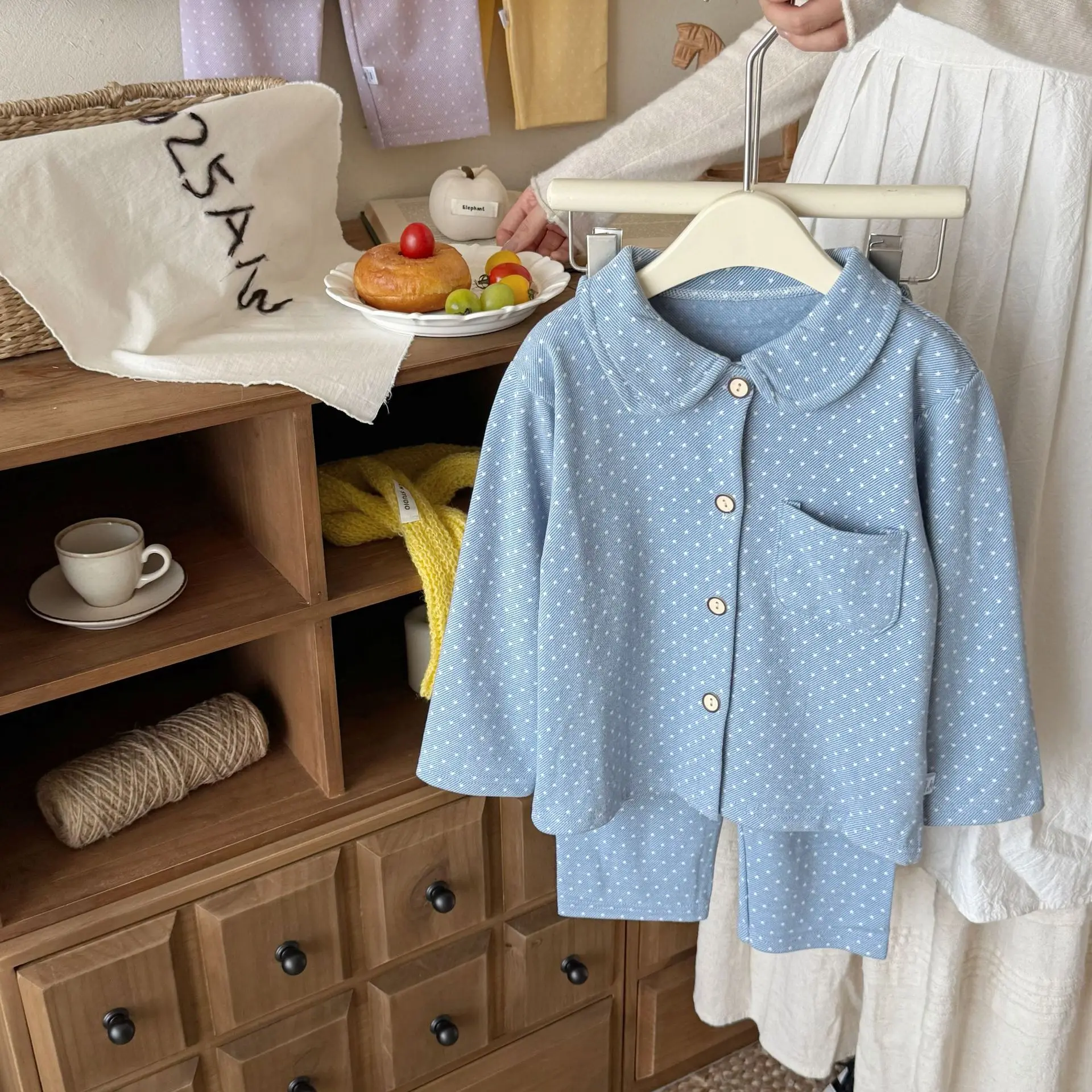 Pijamas de lunares holgados y suaves para niños en invierno - imagen 2