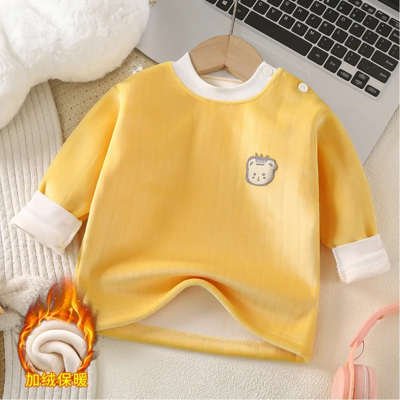 Camiseta térmica de forro polar cálido para dormir en invierno - imagen 3