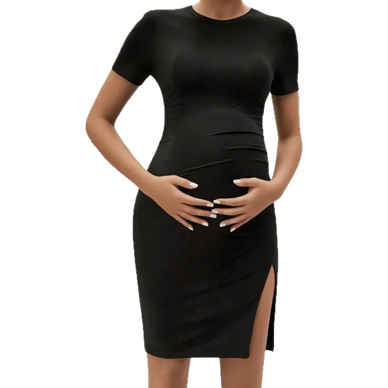Camiseta premamá de manga corta elástica cómoda informal