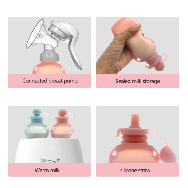 Contenedor de silicona para leche materna – Sin BPA, reutilizable - imagen 3