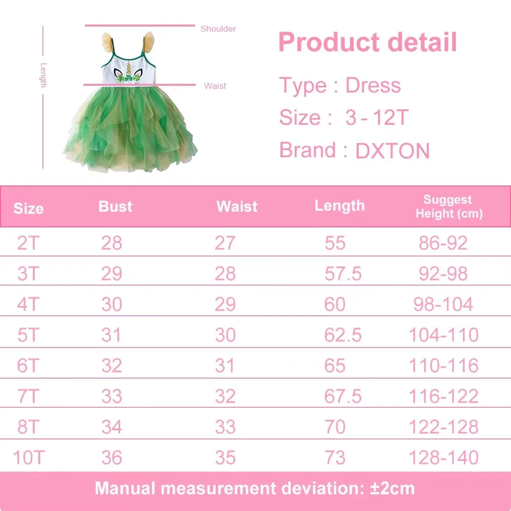 DXTON Vestido de tul con tirantes para niñas estilo princesa - imagen 4