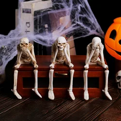 Escultura decorativa de resina con calavera fantasma para Halloween
