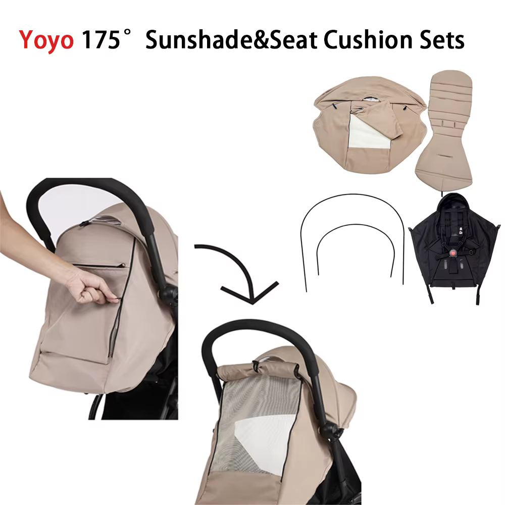 Yoyo Sombrilla UV y cojines impermeables – Accesorios cochecito