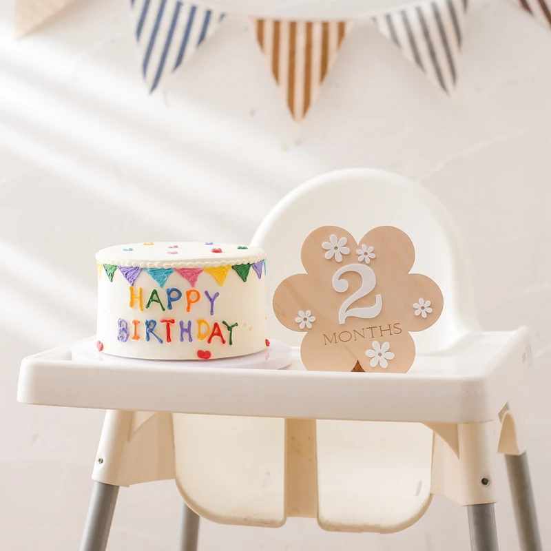 Ejemplo de uso de tarjeta de mes del bebé en fotografía