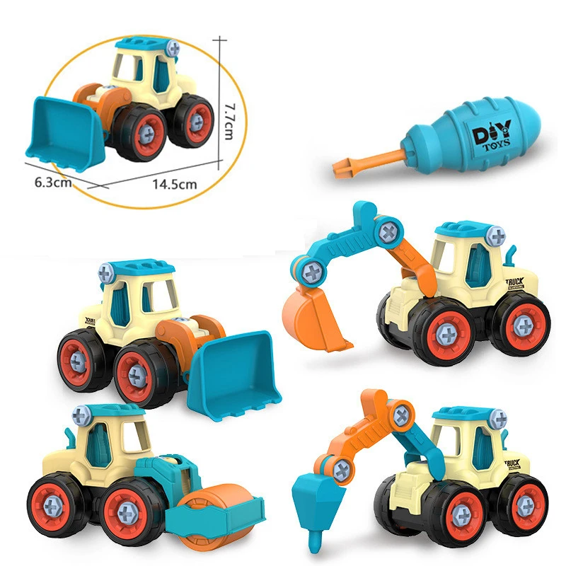 Camión de construcción desmontable con tornillos para niños - imagen 4