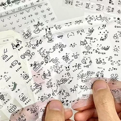 Pegatinas transparentes estilo INS para scrapbooking y diario escolar