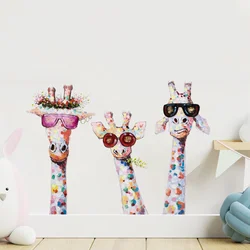 Pegatinas de pared jirafa extraíbles para habitación infantil