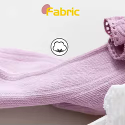 Calcetines altos de algodón para niñas con volantes princesa