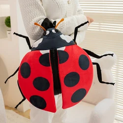 Mochila infantil mariquita y abeja de peluche creativa para niños