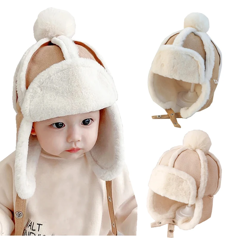 Gorro de invierno para bebé de piel sintética con orejeras - imagen 4