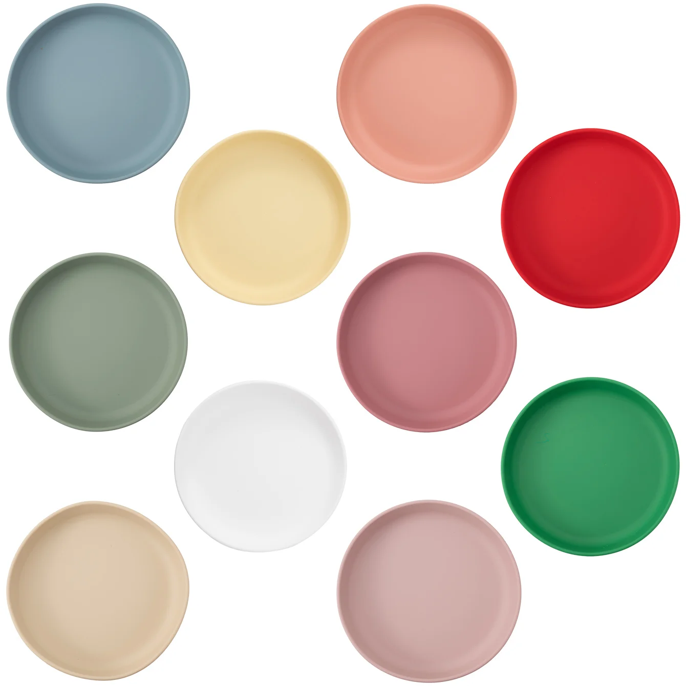 Plato de silicona colorido para bebés