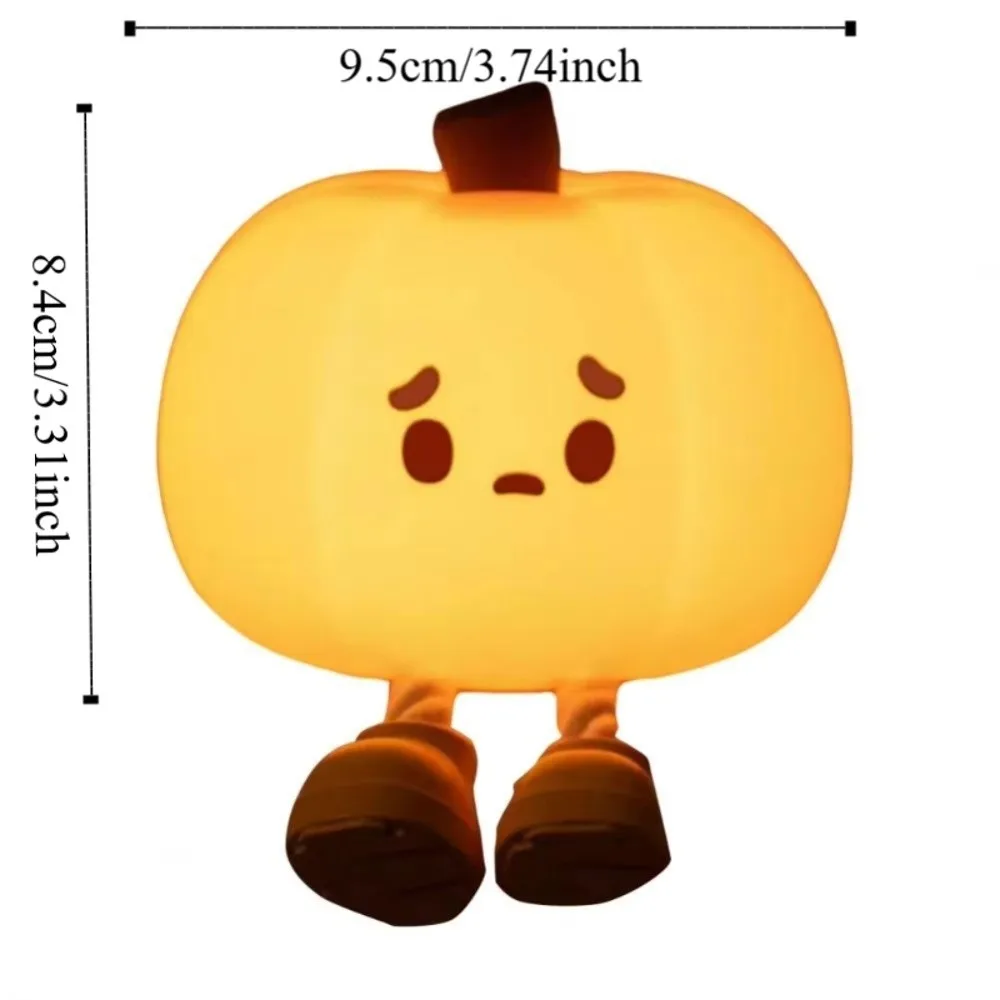 Luz nocturna calabaza Halloween de silicona con USB LED regulable - imagen 2