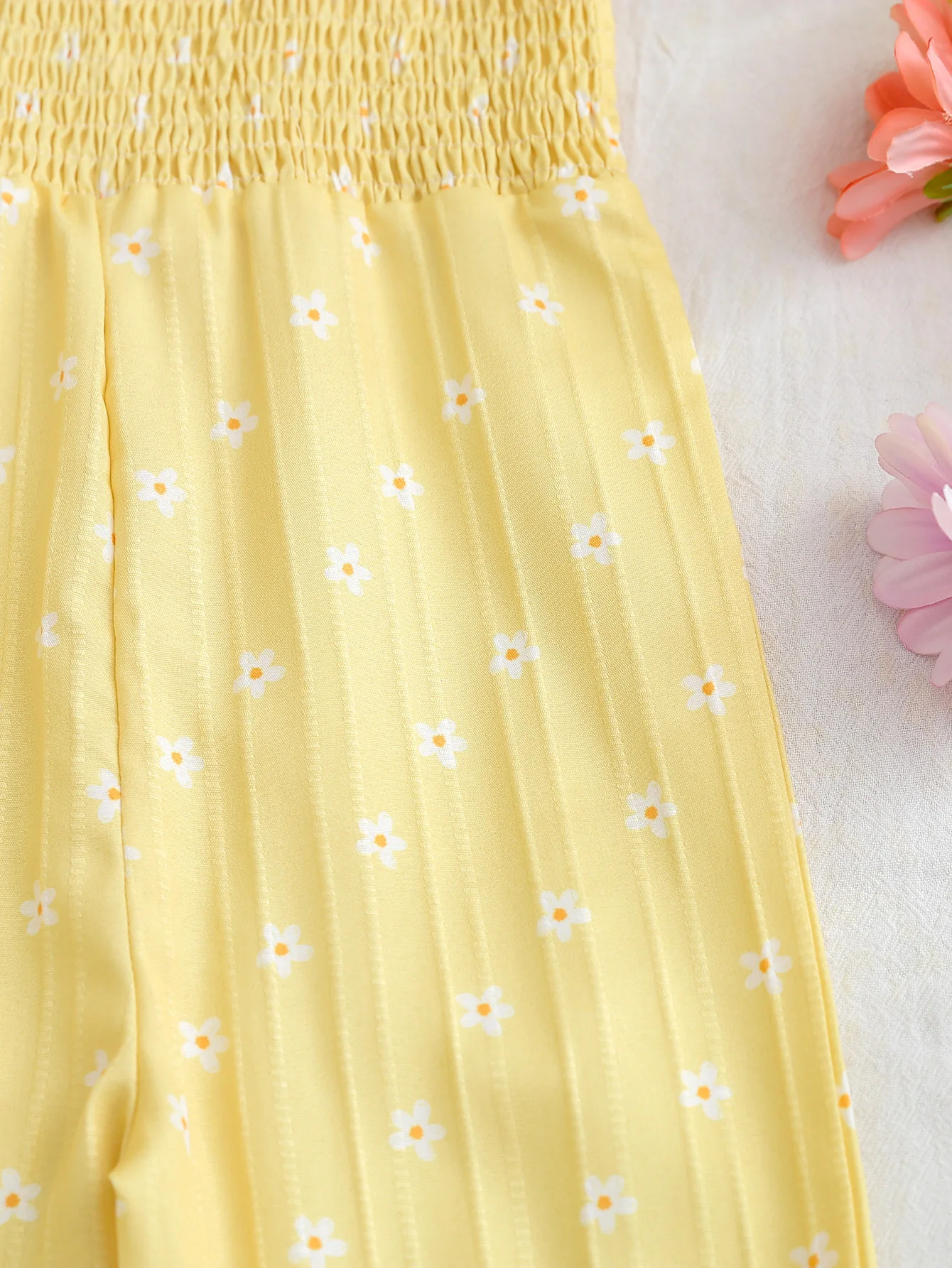 Mono floral con tirantes para niña, estilo verano informal - imagen 4