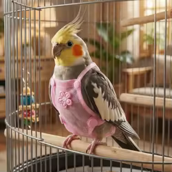 Pañal transpirable para aves lavable con cierre a presión