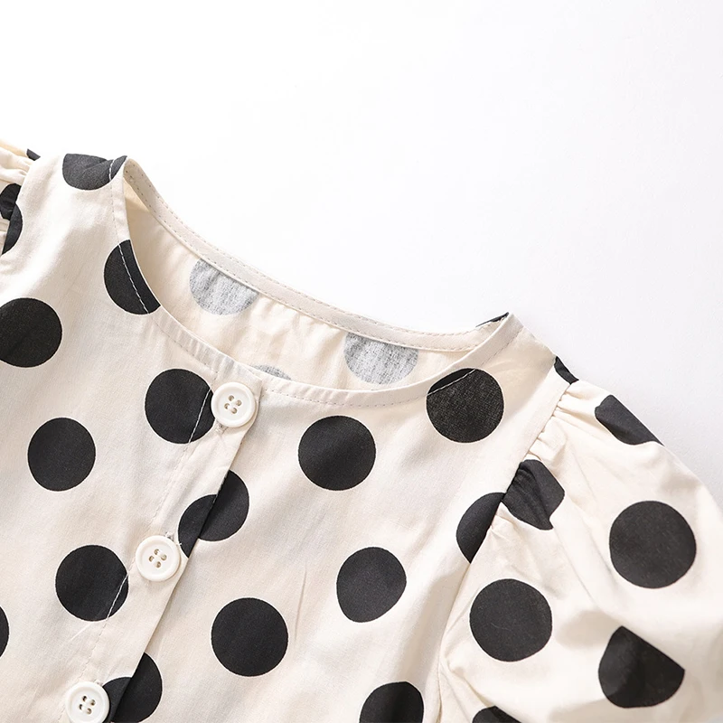 Conjunto verano niña de algodón con top manga corta y pantalón suelto - imagen 4