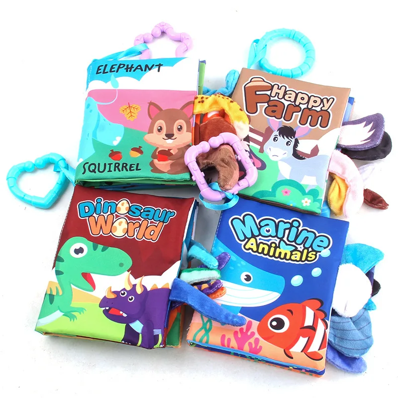 Libro de tela infantil 3D con animales y luces de peces - imagen 5