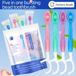 Cepillo dental desechable infantil con frescor para niños