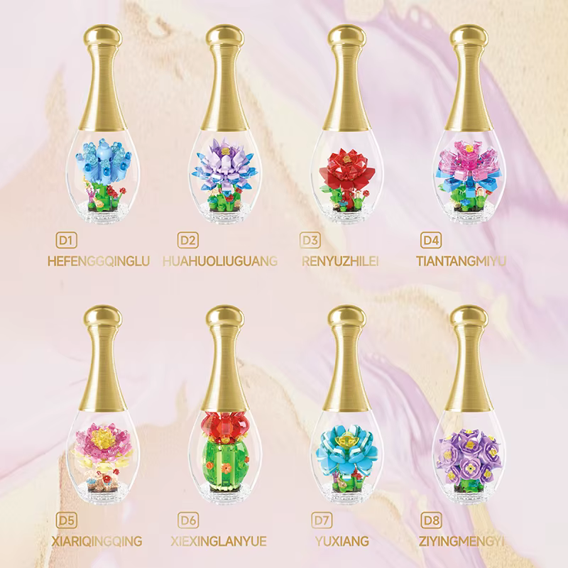 Bloques de flores en botella de cristal – Juguete educativo para niños - imagen 4