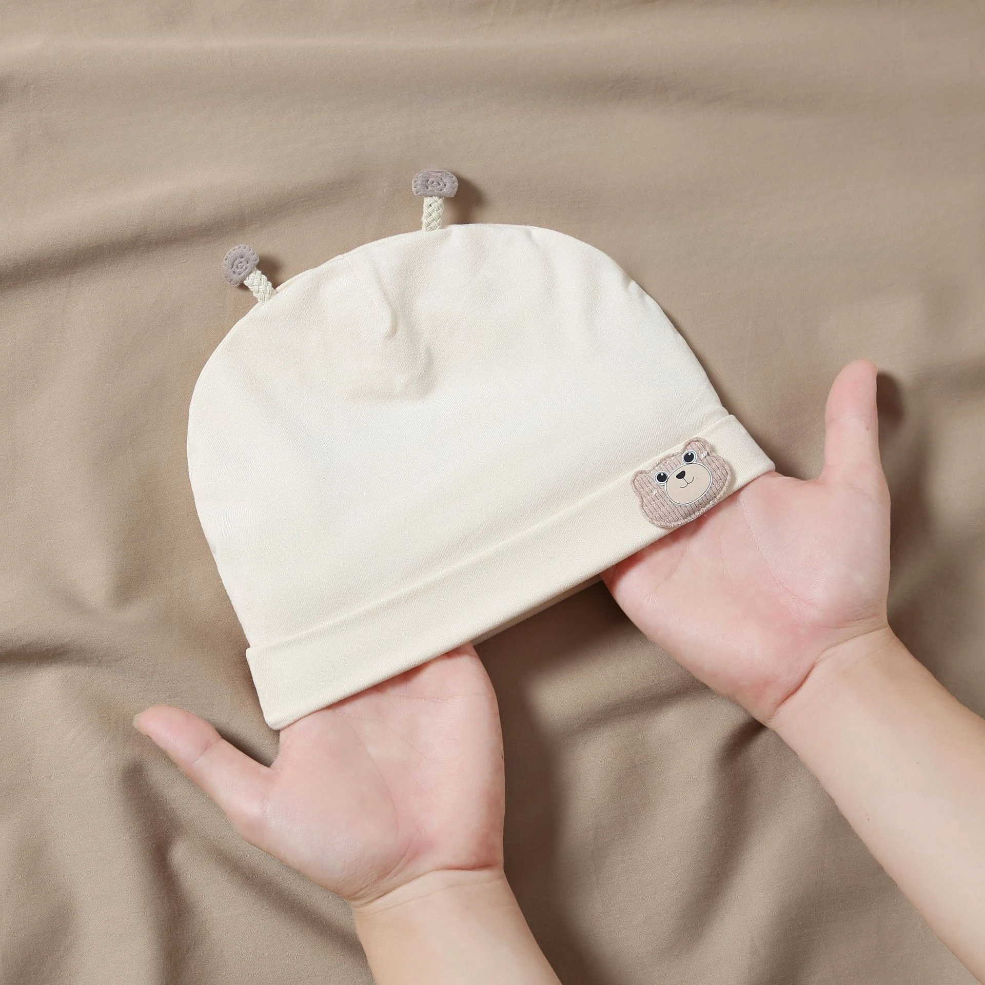 Gorro de algodón puro para bebé recién nacido - imagen 5