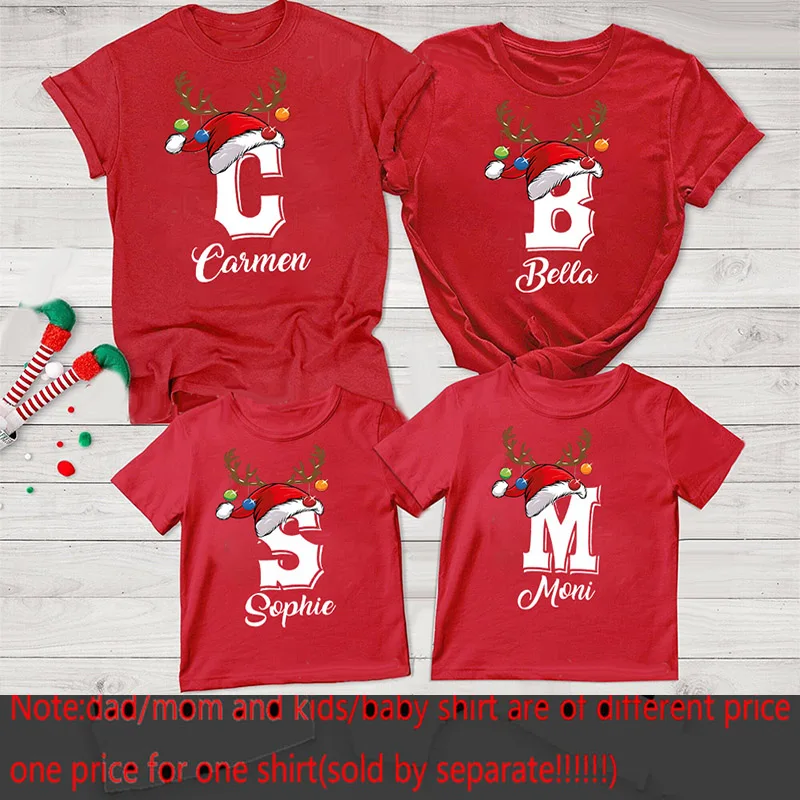 Ropa navideña a juego para toda la familia con inicial y nombre - imagen 2