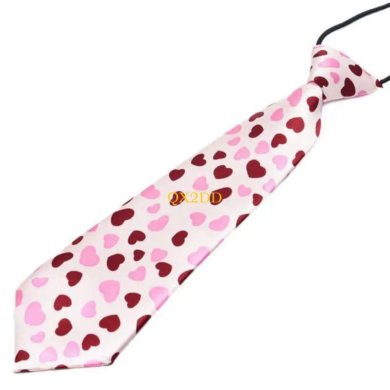 Corbata elástica infantil rayas arcoíris leopardo imitación seda - imagen 2