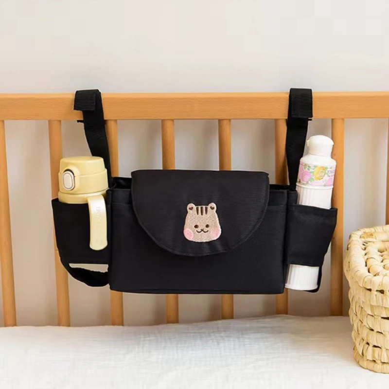 Organizador de pañales para cochecito con portavasos - imagen 2