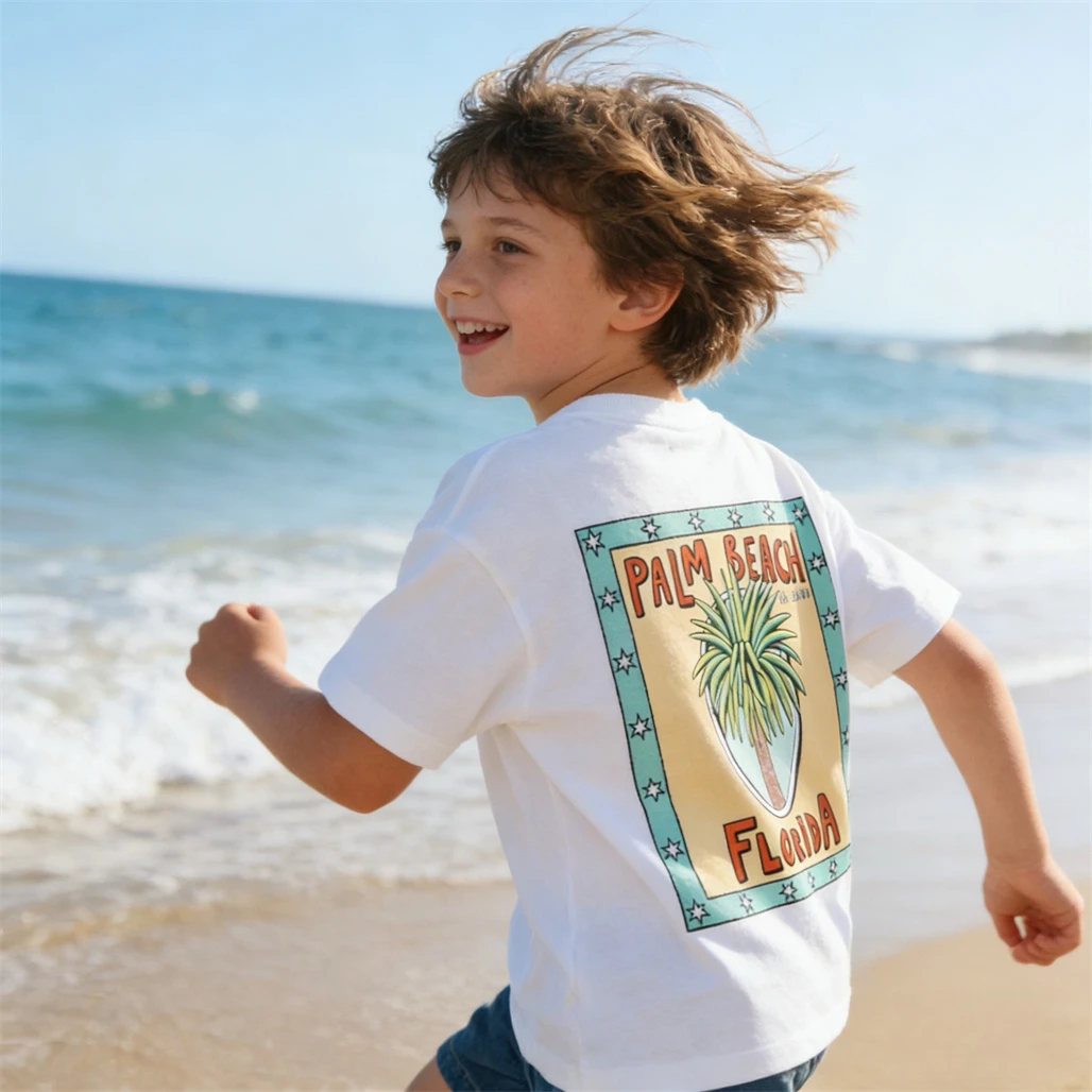 Camiseta de niño algodón cuello redondo para verano con dibujo - imagen 2
