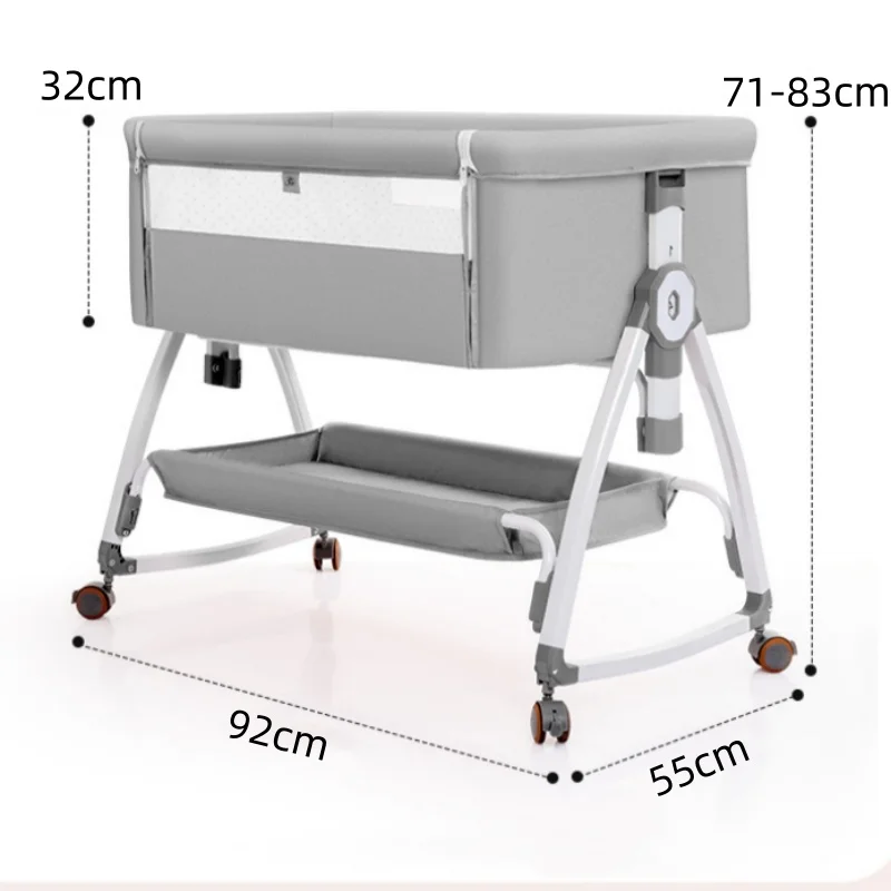 Cuna plegable portátil multifuncional ajustable alta y baja - imagen 5