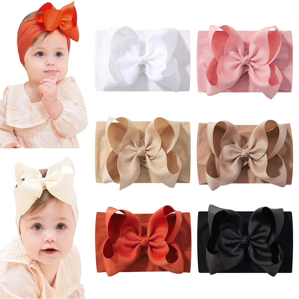 Diadema de nailon con lazo grande para bebé niña – Otoño/Invierno