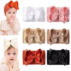Diadema de nailon con lazo grande para bebé niña – Otoño/Invierno