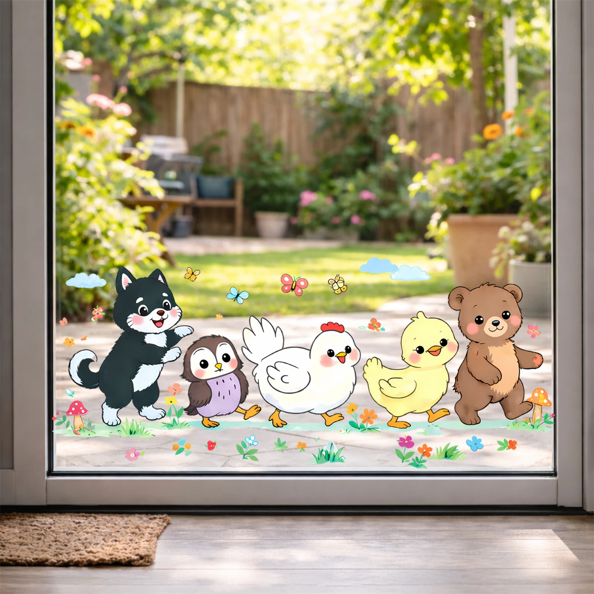 Pegatinas animales granja para ventanas cocina y muebles