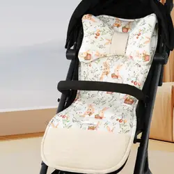 Cojín para cochecito de algodón con funda doble y estampado suave
