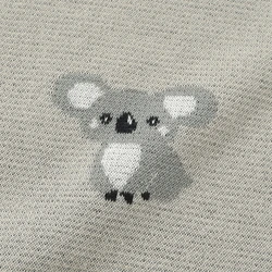 Mantita de bebé algodón gris, tejida, suave para cuna