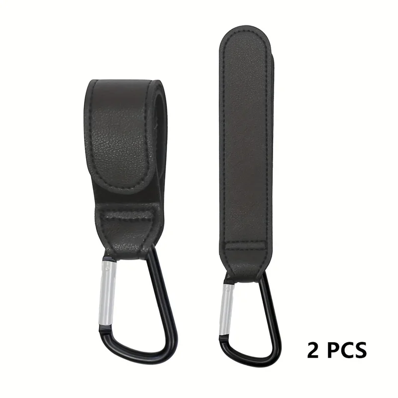 Ganchos ajustables para cochecito en piel PU – accesorios viaje niño - imagen 2